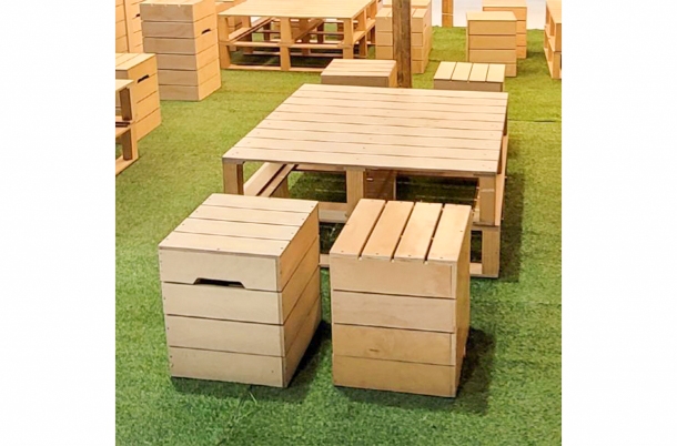 [Set] 파레트 테이블+의자4