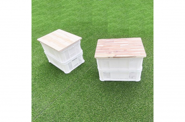 우유박스 테이블(화이트)