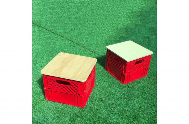 우유박스 의자(레드)