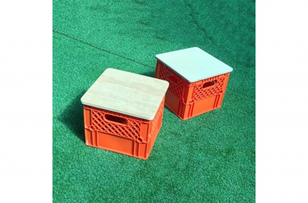 우유박스 의자(오렌지)